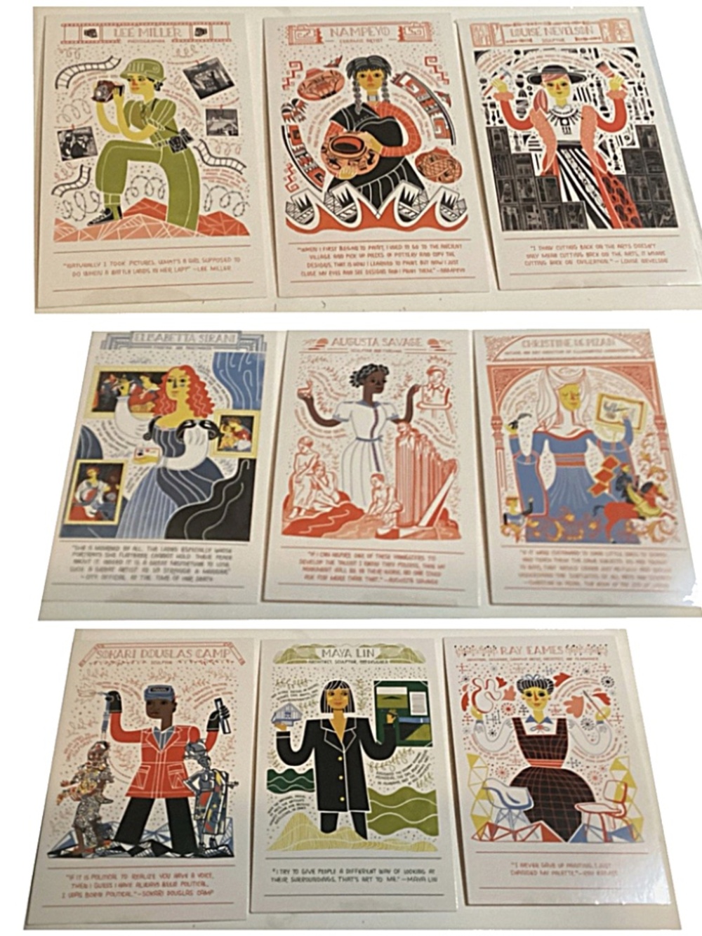 Postcards - Set of 9 Famous Women Artists, by Rachel Ignotofsky - READ